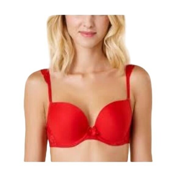 Passionata By Chantelle Red T-Shirt Bra With Lace Detail & Underwire - Picture 1 of 5
